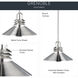 Grenoble 1 Light 11 inch Brushed Nickel Mini Pendant Ceiling Light